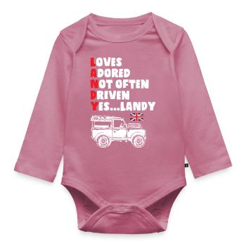 Son Landy - Body Bébé bio manches longues - mauve - Devant