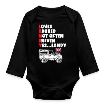 Its Landy - Organic Longsleeve Baby Bodysuit - black - Front