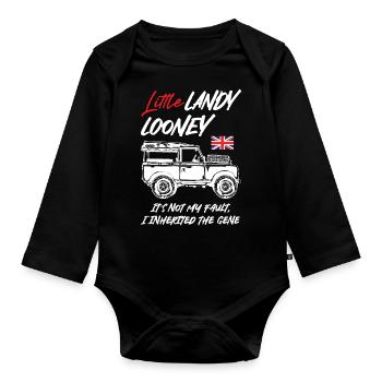 Petit mécanicien Landy Looney - Body Bébé bio manches longues - noir - Devant
