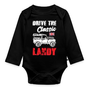 Conduisez le Landy classique - Body Bébé bio manches longues - noir - Devant