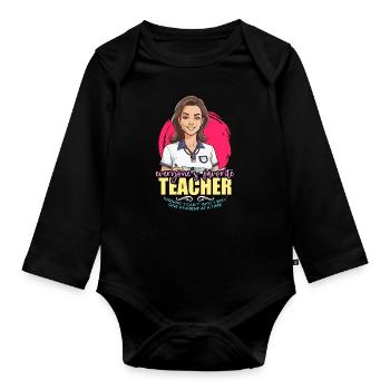 P.E Instructor Everyone's Favorite Gym Instructor - Organic Longsleeve Baby Bodysuit - black - Front