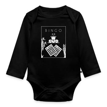 Bingo Chinese Hanzi Professional Caller Daubers - Organic Longsleeve Baby Bodysuit - black - Front