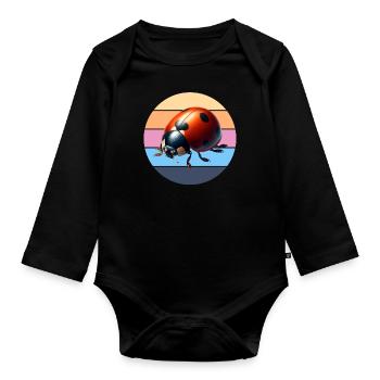 Ladybird - Organic Longsleeve Baby Bodysuit - black - Front