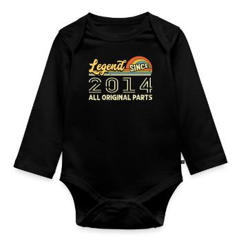 Légendaire depuis 2014 Anniversaire 2014 Millésime 2014 - Body Bébé bio manches longues - noir - Devant