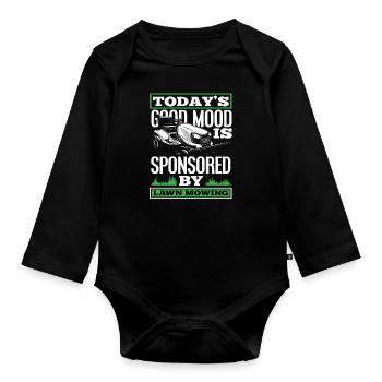Paysagiste Love Tonte de pelouse - Body Bébé bio manches longues - noir - Devant