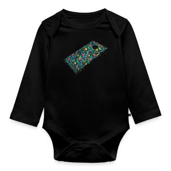Cornhole Team Bean Bag Player - Baby Bio-Langarm-Body - Schwarz - Vorne