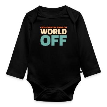 Cross Country Mountain Bike Mtb - Organic Longsleeve Baby Bodysuit - black - Front