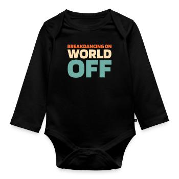 Breakdance Breakdancer Breakdancing - Baby Bio-Langarm-Body - Schwarz - Vorne