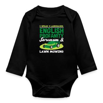 Landschaftsgärtner Sprachen - Baby Bio-Langarm-Body - Schwarz - Vorne