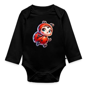 Coccinelle - Body Bébé bio manches longues - noir - Devant