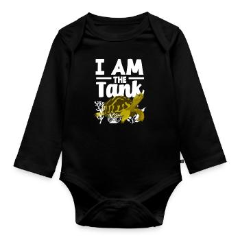 Schildkröte Meeresschildkröte Geschenk - Baby Bio-Langarm-Body - Schwarz - Vorne