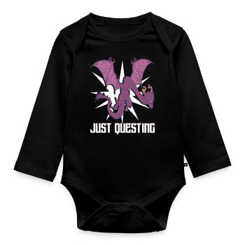Juste une quête - Body Bébé bio manches longues - noir - Devant