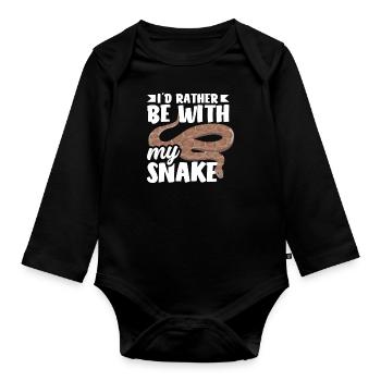 Schlange - Baby Bio-Langarm-Body - Schwarz - Vorne