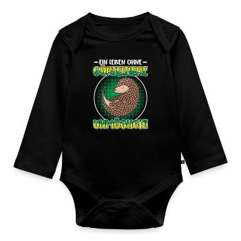 La vie sans tatou Tatous géants - Body Bébé bio manches longues - noir - Devant