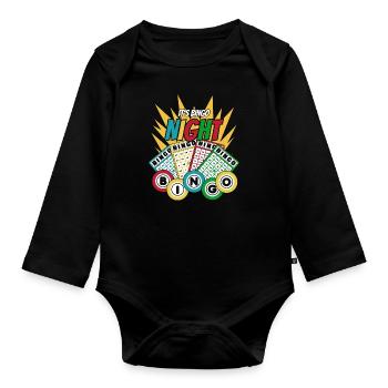 It's Bingo Night Caller Daubers Professional Bingo - Organic Longsleeve Baby Bodysuit - black - Front