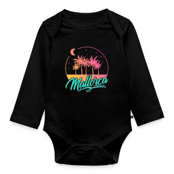 Mallorca - Baby Bio-Langarm-Body - Schwarz - Vorne