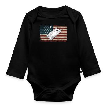 Joueur de sac de haricots de l’équipe Cornhole - Body Bébé bio manches longues - noir - Devant