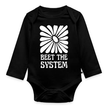 Beet the system - Baby Bio-Langarm-Body - Schwarz - Vorne