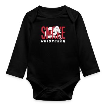 Schlangen Flüsterer - Baby Bio-Langarm-Body - Schwarz - Vorne