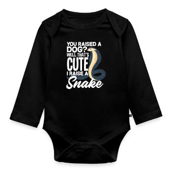 Schlange Bestes Haustier - Baby Bio-Langarm-Body - Schwarz - Vorne