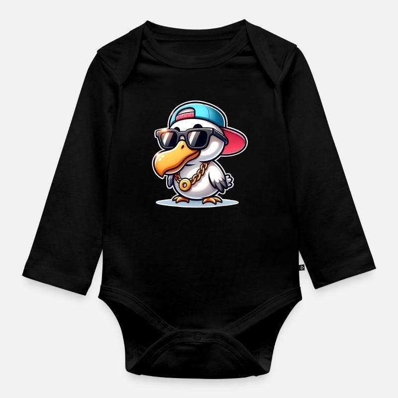 Dodo - Baby Bio-Langarm-Body - Schwarz
