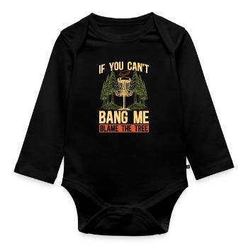 Frisbee Golf Disc Golf - Organic Longsleeve Baby Bodysuit - black - Front
