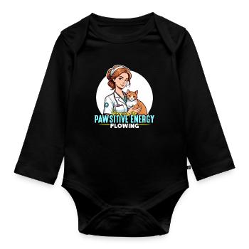 Veterinary Nurse Keeping The Pawsitive Vet Nursing - Baby Bio-Langarm-Body - Schwarz - Vorne