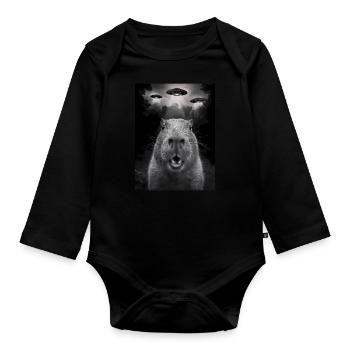 Capybara Selfie OVNI Extraterrestres Drôles D’animaux Photos - Body Bébé bio manches longues - noir - Devant