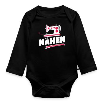 Näh-Liebe Kreativ-Kit für Schneider Stoff-Magie - Baby Bio-Langarm-Body - Schwarz - Vorne