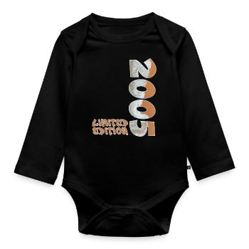 Edition Limitée 2005 Beach Design - Body Bébé bio manches longues - noir - Devant