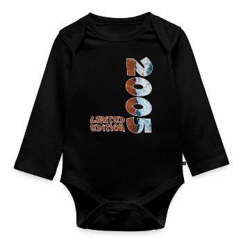 Edition Limitée 2005 Beach Design - Body Bébé bio manches longues - noir - Devant