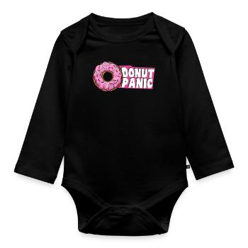 Donut Panic Doughnut Glazed Maker Lover Donut - Body Bébé bio manches longues - noir - Devant