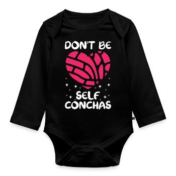 dont be self conchas Design for a lover of sweet - Baby Bio-Langarm-Body - Schwarz - Vorne