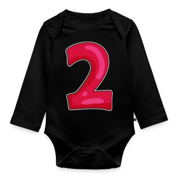 Deux - Body Bébé bio manches longues - noir - Devant