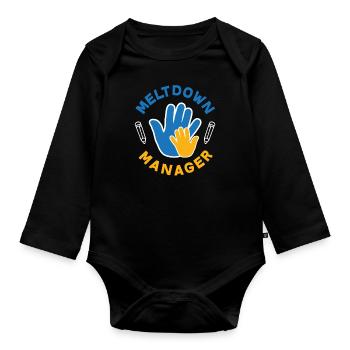 Day Care Wut Manager Kita - Organic Longsleeve Baby Bodysuit - black - Front