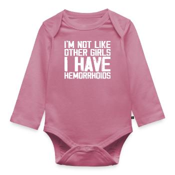 I'm Not Like Other Girls I Have Hemorrhoids - Body Bébé bio manches longues - mauve - Devant