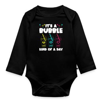 Kawaii Drink - Organic Longsleeve Baby Bodysuit - black - Front