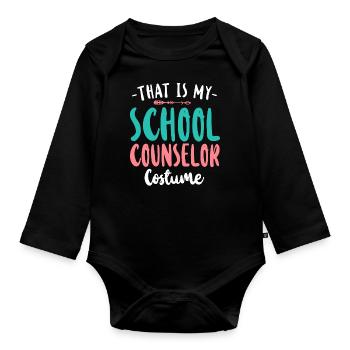 School Counselor Halloween That Is - Baby Bio-Langarm-Body - Schwarz - Vorne