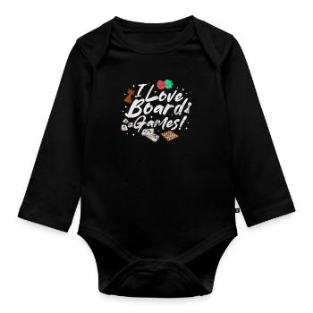 Brettspiel - Baby Bio-Langarm-Body - Schwarz - Vorne
