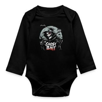 Ghost Bait Sensenmann Geisterköder | Paranormal - Baby Bio-Langarm-Body - Schwarz - Vorne