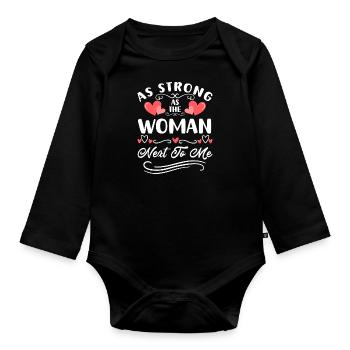 Journée de la femme, Pouvoir des femmes, Égalité, Célébrations - Body Bébé bio manches longues - noir - Devant