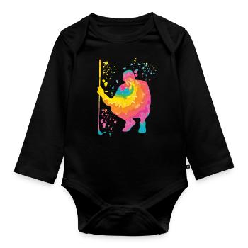 Golfer Colorsplash Golf miniature pour enfants - Body Bébé bio manches longues - noir - Devant