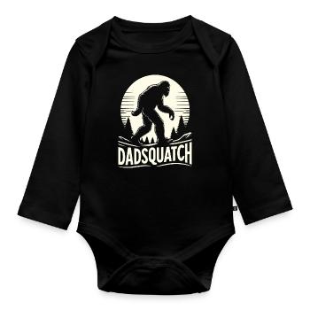 Bigfoot DADSQUATCH Papa Papa Papa Cadeau - Body Bébé bio manches longues - noir - Devant