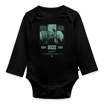 Discus Fish Cichlid Aquarium Fish Keeper - Organic Longsleeve Baby Bodysuit - black - Front