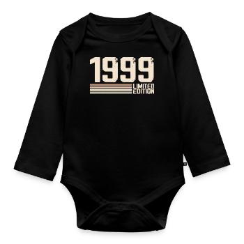 1999 Vintage 1999 Birthday 1999 Retro 1999 - Organic Longsleeve Baby Bodysuit - black - Front