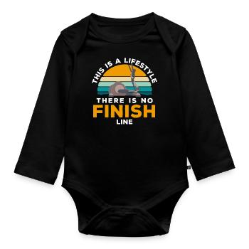 Cross Fitnessstudio Muskeln - Baby Bio-Langarm-Body - Schwarz - Vorne