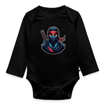 Ninja - Body Bébé bio manches longues - noir - Devant