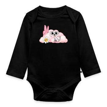 Rosalinde by Ida - Baby Bio-Langarm-Body - Schwarz - Vorne