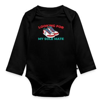 Sneakers - Organic Longsleeve Baby Bodysuit - black - Front