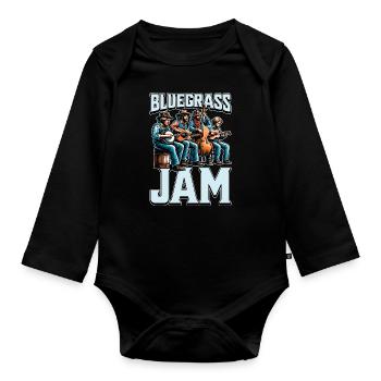 Bluegrass Jam String Instrument Folk Music Lover - Baby Bio-Langarm-Body - Schwarz - Vorne